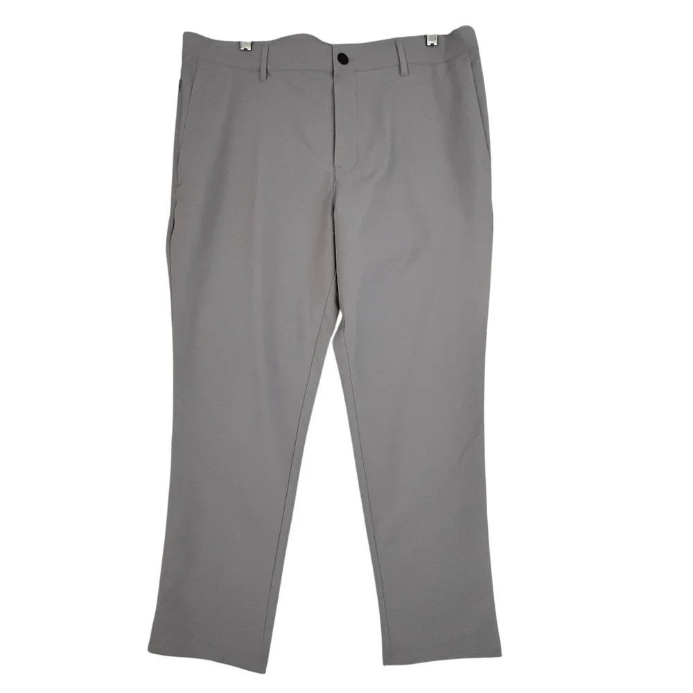 Banana Republic Performance Pants Men 37x28 Gray Golf Chino Stretch Breathable